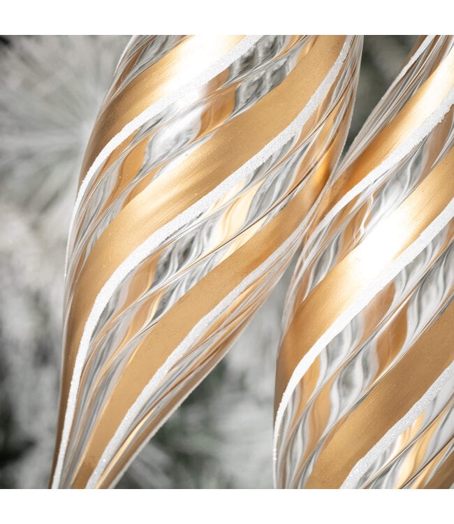 Gold Clear Finial Ornament - Sold Individually