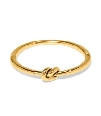 BRIGHTON Interlok Single Knot Hinged Bangle Gold
