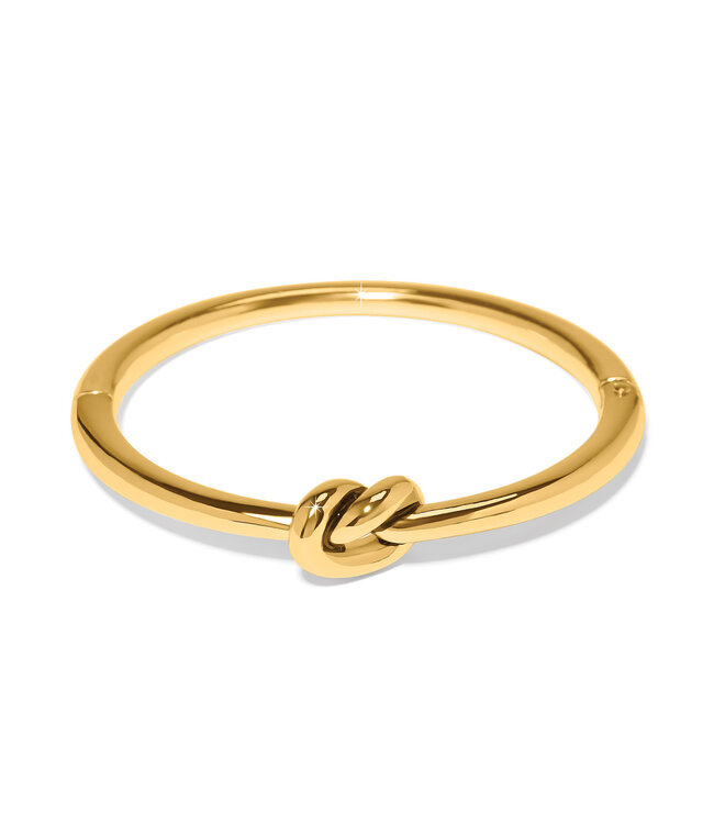 BRIGHTON Interlok Single Knot Hinged Bangle Gold