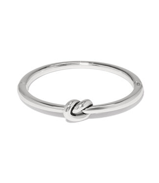 BRIGHTON Interlok Single Knot Hinged Bangle Silver