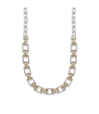 BRIGHTON Mosaic Two Tone Links Necklace