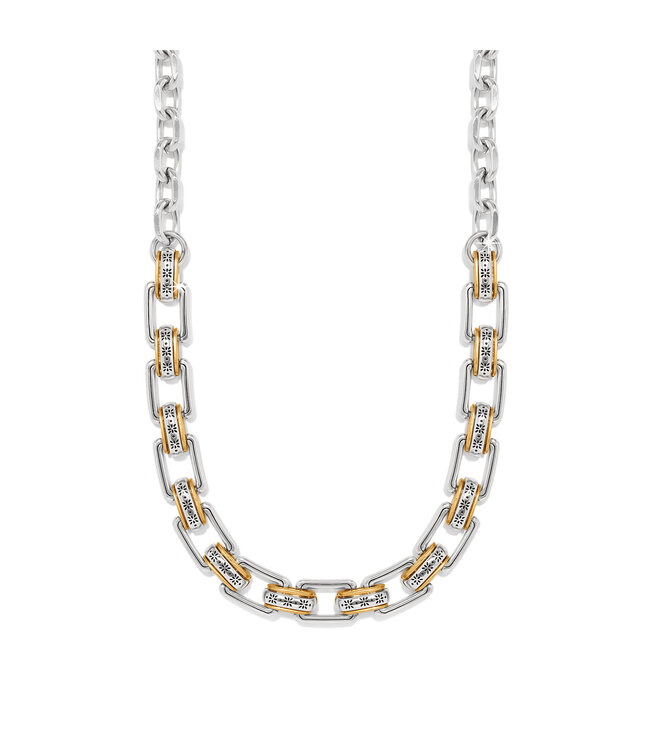 BRIGHTON Mosaic Two Tone Links Necklace