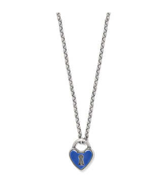 BRIGHTON One Heart Padlock Reversible Necklace