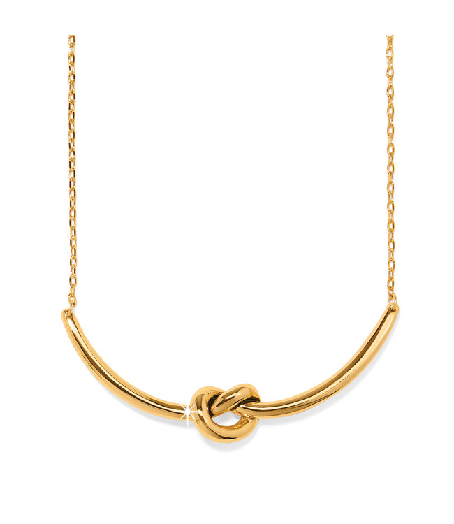 BRIGHTON Interlok Single Knot Necklace Gold