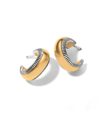 BRIGHTON Interlok Noir Gold Small Hoop Earrings