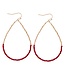Long Dainty Beaded Teardrop Earrings