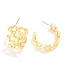 Metal Chain Link Hoop Earrings