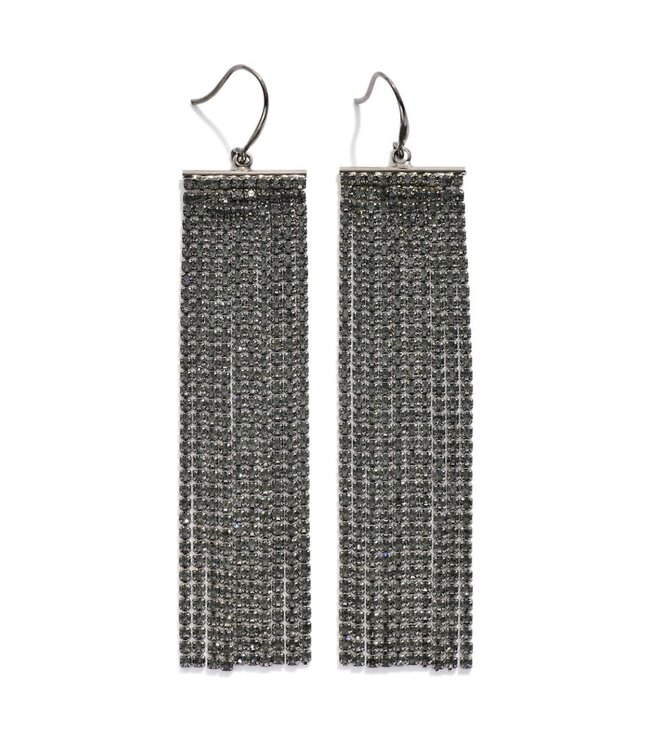 Rhinestone Fringe Drop Earrings