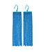 Rhinestone Fringe Drop Earrings