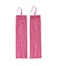 Rhinestone Fringe Drop Earrings