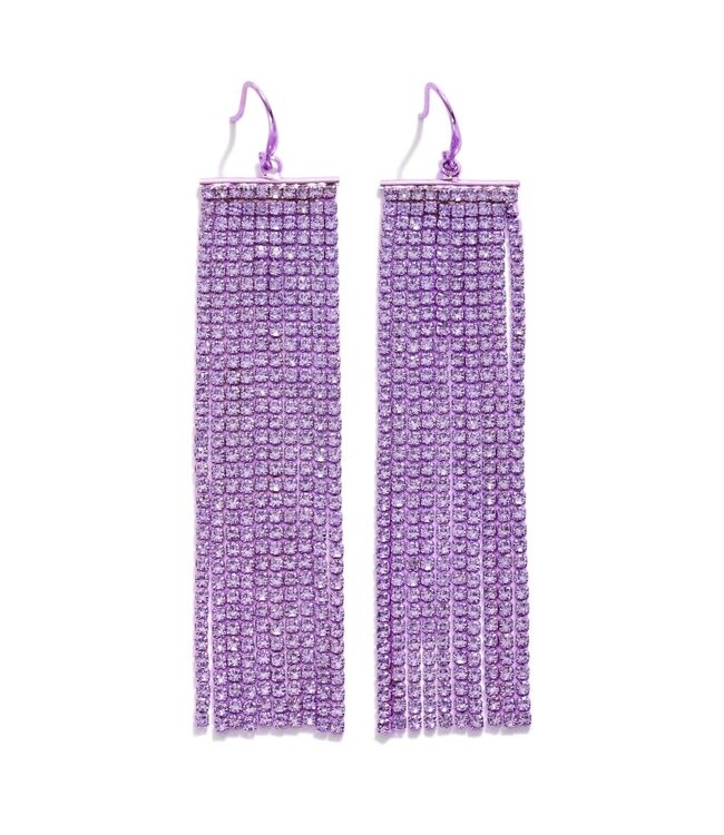Rhinestone Fringe Drop Earrings