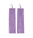 Rhinestone Fringe Drop Earrings