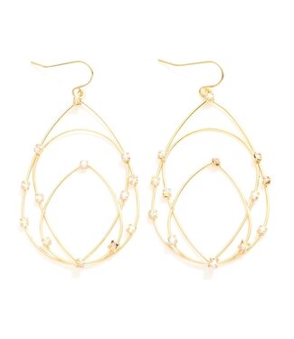 Nesting Wire Teardrop Drop Earrings