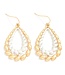 Layered Metal Seeds Teardrop Drop Earrings