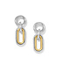 BRIGHTON Medici Two Tone Link Post Drop Earrings