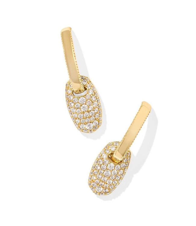 KENDRA SCOTT Bailey Pave Huggie Earrings