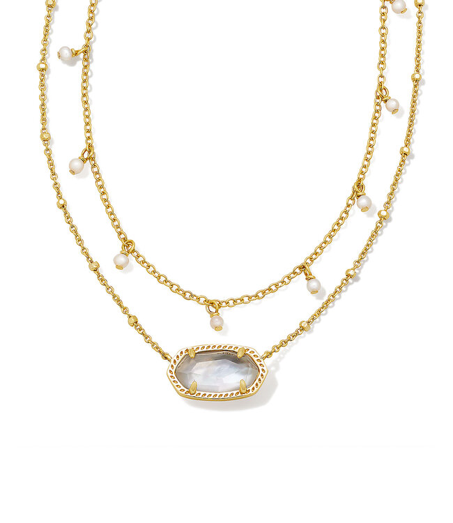 KENDRA SCOTT Elisa Pearl Multi Strand Gold Necklace
