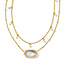 KENDRA SCOTT Elisa Pearl Multi Strand Gold Necklace
