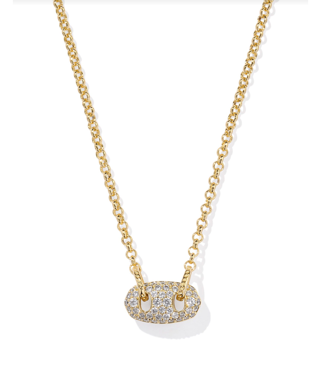 KENDRA SCOTT Bailey Pave Short Pendant Necklace