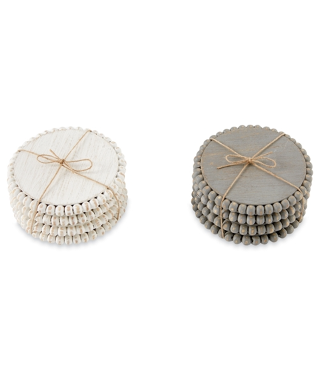 Beaded Wood Coaster