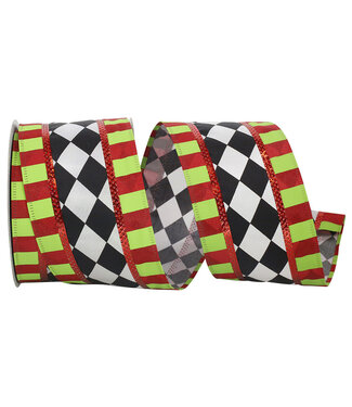 Harlequin Overlay Wired Edge Ribbon