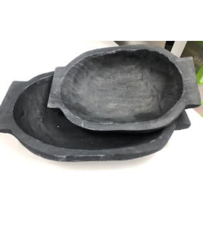 Black Oval Dough Bowl