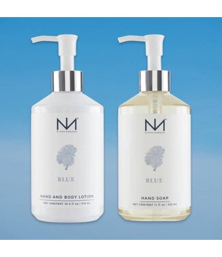 Blue Hand Soap and Lotion Set