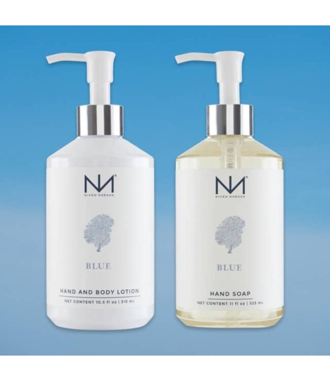 Blue Hand Soap and Lotion Set