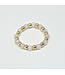 3mm H2O Resistant Gold Ball With Semi-Precious Stones