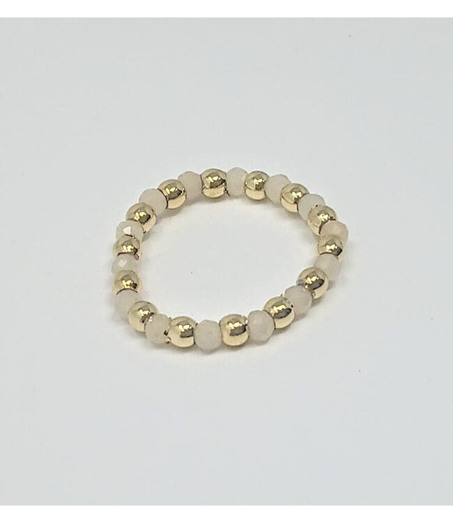 3mm H2O Resistant Gold Ball With Semi-Precious Stones