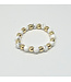 3mm H2O Resistant Gold Ball With Semi-Precious Stones