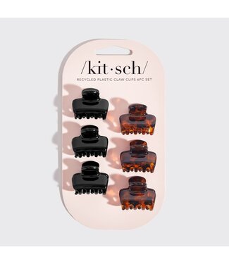 KITSCH Recycled Plastic Mini Puffy Claw Clips - Sold as Set