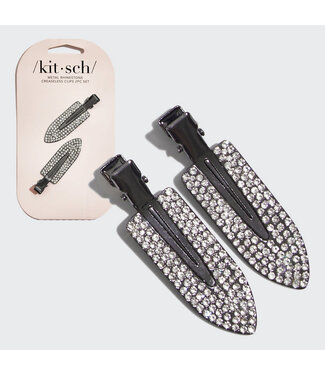 KITSCH Metal Rhinestone Creaseless Clips