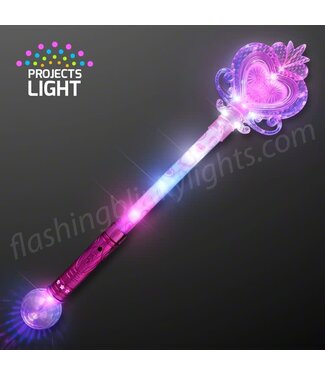 Big Light Up Heart Princess Wand 22.5"