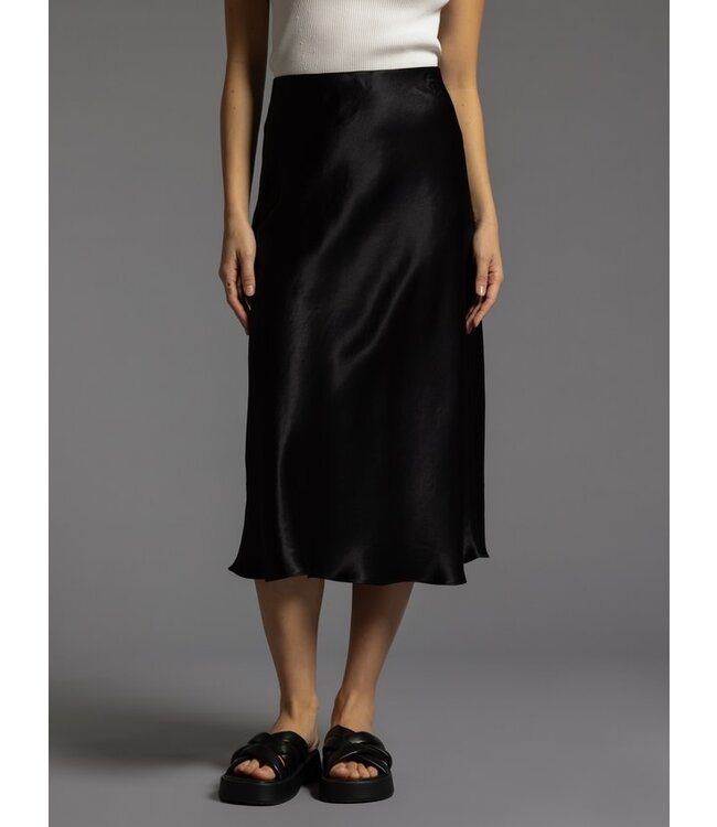 Mirada Satin Midi Skirt