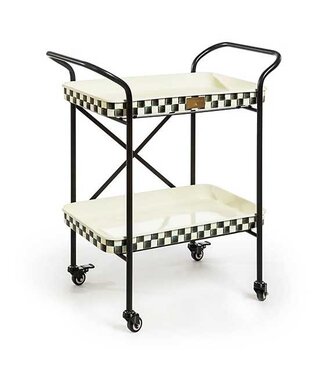 MACKENZIE CHILDS Courtly Check 2-Tier Kitchen Cart