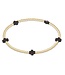 ENEWTON Signature Cross Small Gold Pattern 2mm Bead Bracelet
