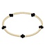 ENEWTON Signature Cross Small Gold Pattern 2mm Bead Bracelet