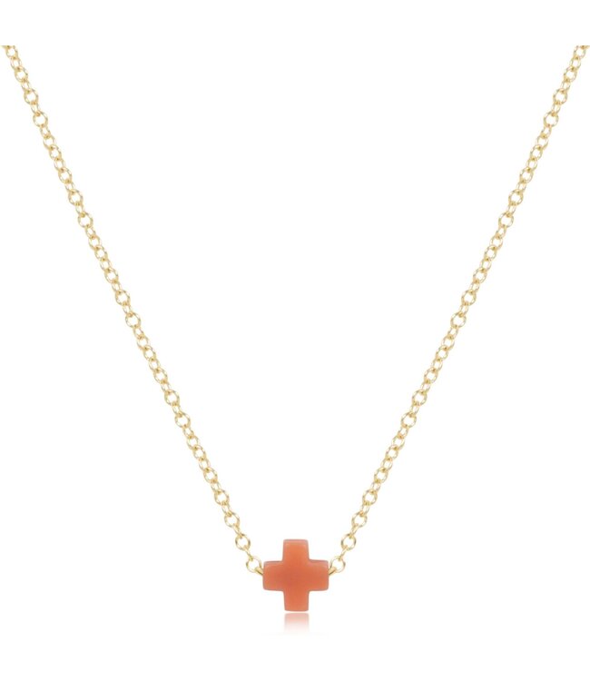 ENEWTON 16" Necklace Gold - Signature Cross Small
