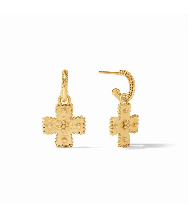JULIE VOS Canterbury Hoop & Charm Earring