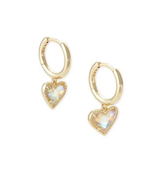 KENDRA SCOTT Ari Heart Huggie Earrings