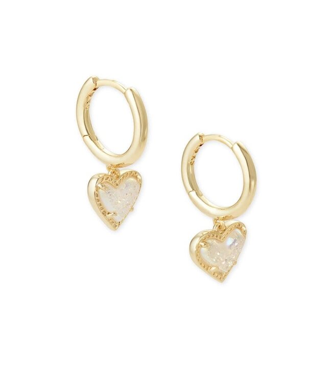 KENDRA SCOTT Ari Heart Huggie Earrings