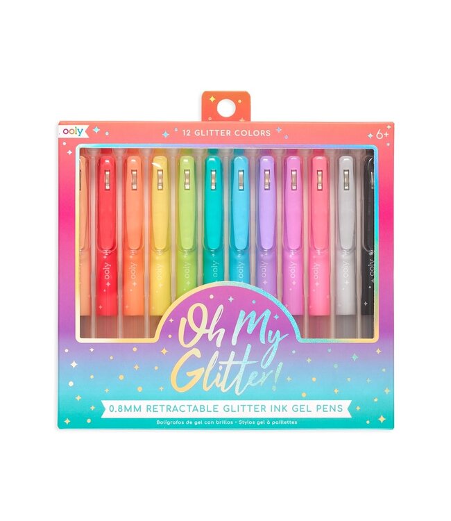Oh My Glitter! Retractable Glitter Gel Pens - Sold as Set