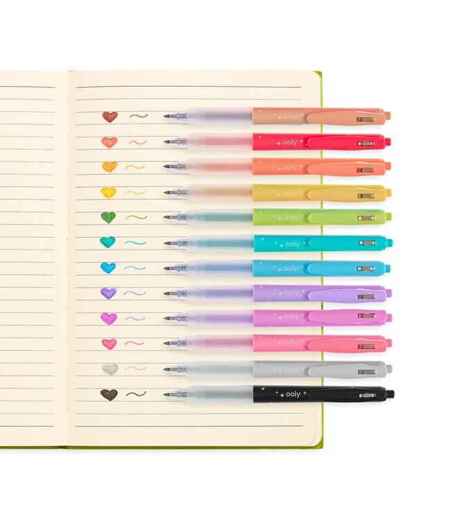 Oh My Glitter! Retractable Glitter Gel Pens - Sold as Set