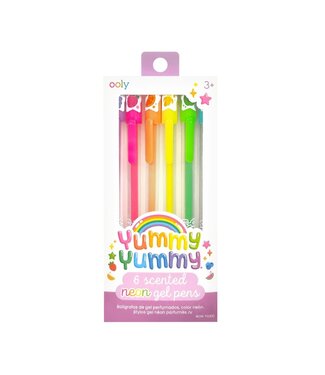 Yummy Yummy Scented Gel Pens Neon - Sold as Set