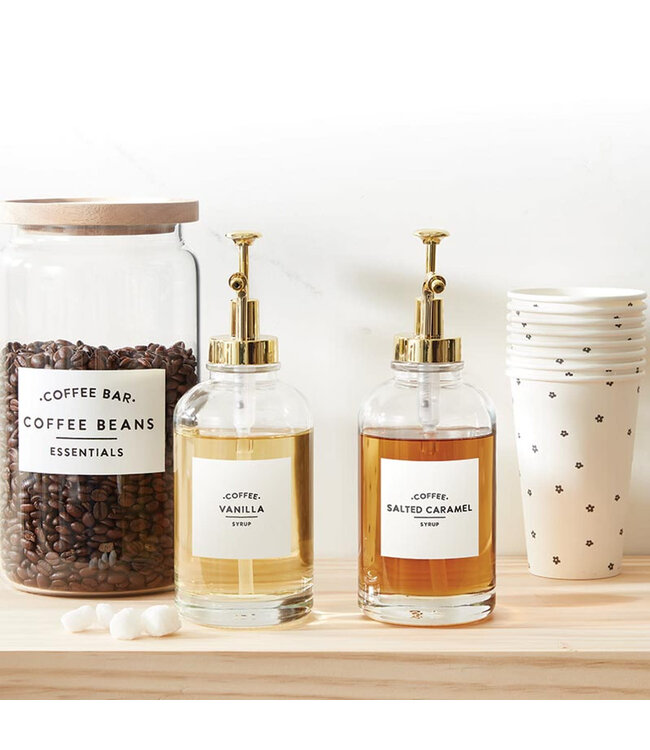 Glass Coffee Syrup Dispenser - Sold Individually