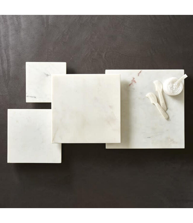 White Marble Footed Tray