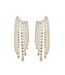 Rhinestone Tassel Stud Earring