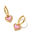 KENDRA SCOTT Ari Heart Huggie Earrings