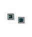 BRIGHTON Sparkle Square Green Mini Post Earrings
